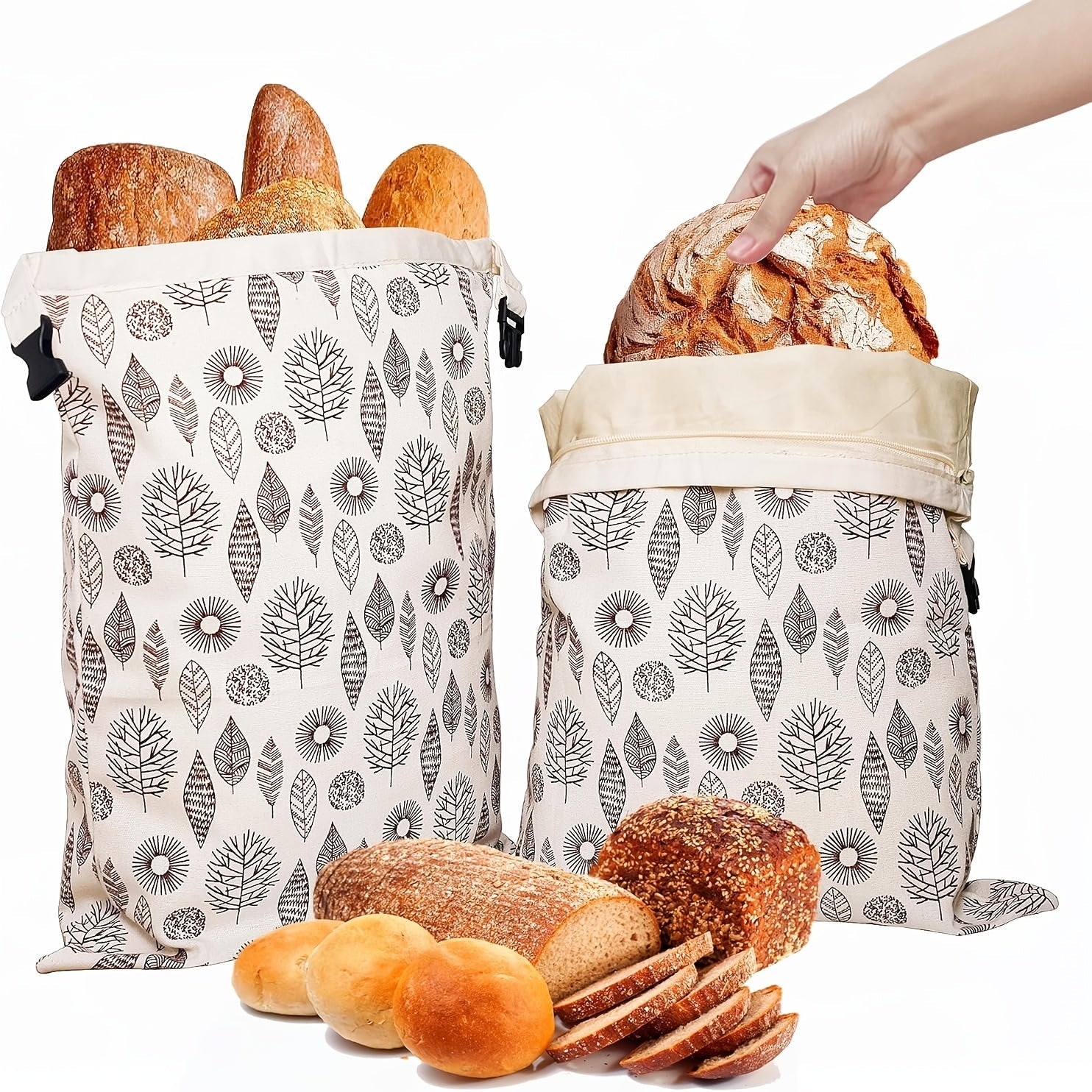 Stainless Steel Roll Top Bread Box 13 Inch - Countertop Bread Storage Container with Lid, Keeps Bread Fresh & Insect-Free, Holds Large Loaves, Bagels, Muffins