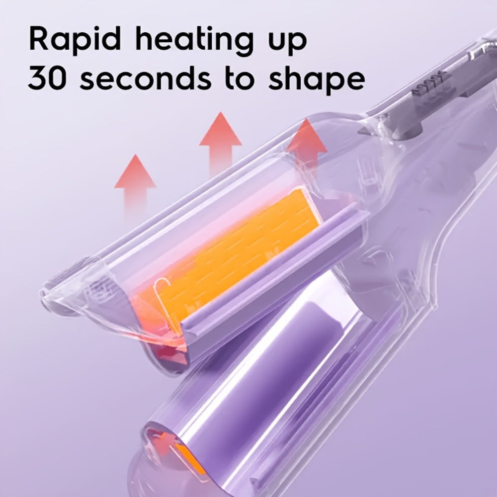 32mm Wave Curling Iron - Women's Hair Curler for Long-Lasting Deep Curls & Instant Beach Waves, Professional Salon Styling Tool for All Hair Types, Easy to Use, Gift for Women, Travel & Home Use