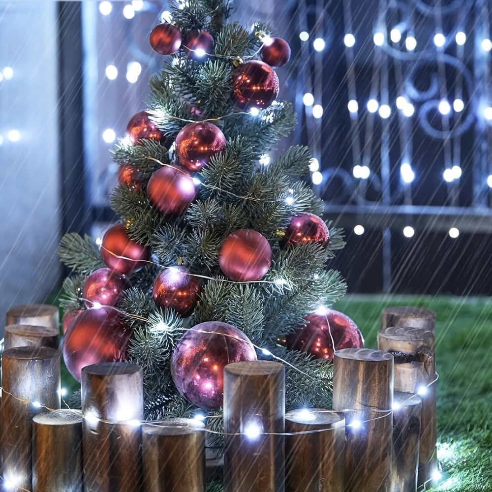 Solar Fairy String Lights Outdoor ¨C 110 LED Copper Wire Solar Twinkle Lights with 8 Modes & Touch Control for Christmas Tree, Garden, Patio, Wedding & Party ¨C 2, 4 or 8 Pack