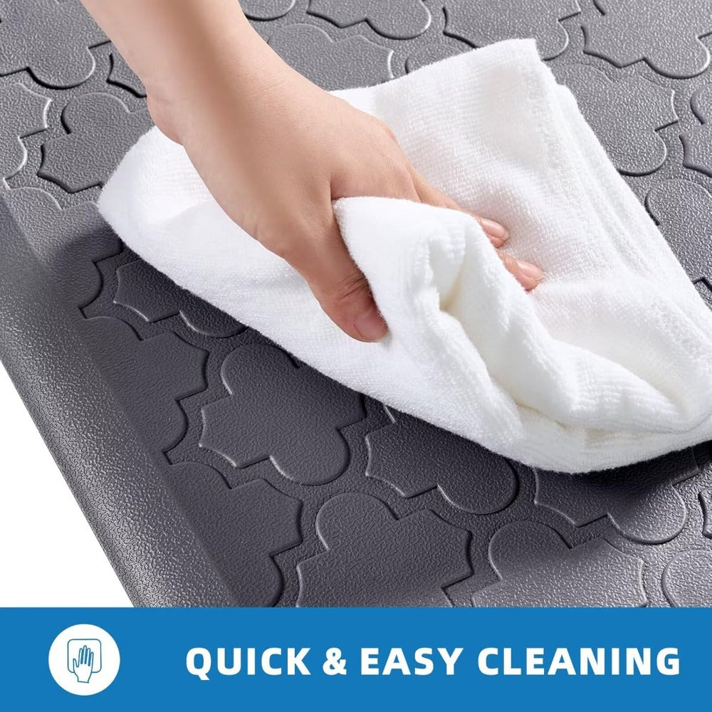 Anti Fatigue Kitchen Mat Set 2 Piece Cushioned Non-Slip Standing Mat for Kitchen Sink Office Laundry Floor Comfort