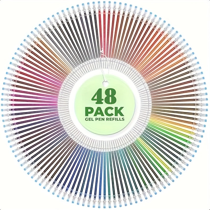 100-Pack Gel Pens Set Mixed Colors - Glitter, Metallic, Fluorescent & Colored Ink Pens for Drawing, Writing & Art Projects | Ages 14+