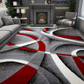 Christmas Area Rug Non-Slip Machine Washable, Abstract Geometric Holiday Mat for Living Room Bedroom Sofa Coffee Table Bedside Dining Kitchen Game Room Indoor Outdoor