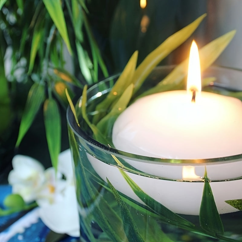 White Floating Candles 24 Pack 3 Inch | Unscented Clean Burn 8-12 Hours | Pool Candles for Wedding Anniversary Valentine's Day Romantic Dinner Home Decor Table Centerpiece