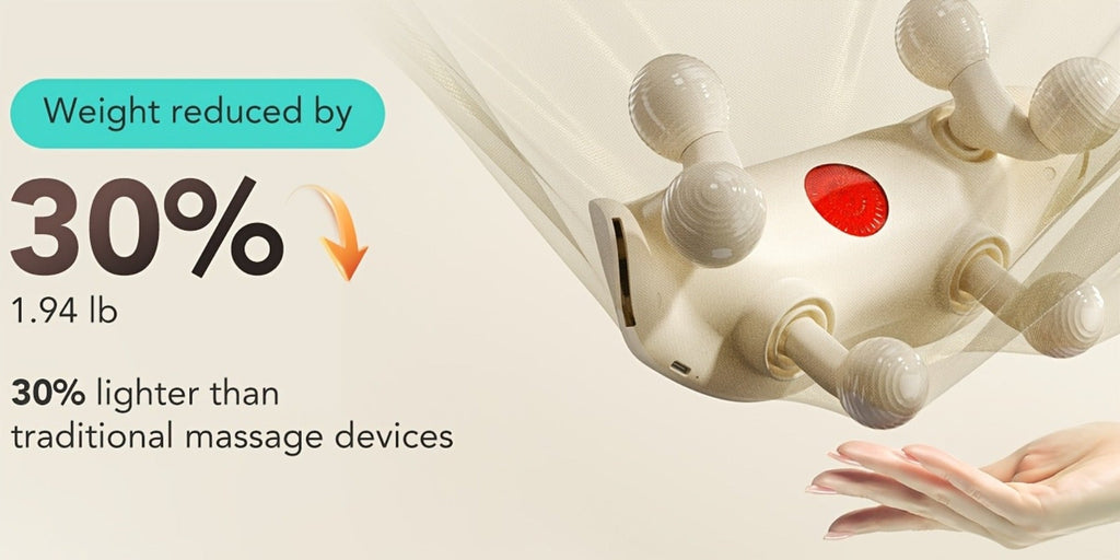 Wearable Neck & Shoulder Massager with Heat ¨C 6D Bionic Hand Kneading Trapezius Massager, 9 Modes 3 Intensities 40-45¡ãC Heat, Hands-Free Deep Tissue Massage for Home & Office, Gift for Women Men Mom
