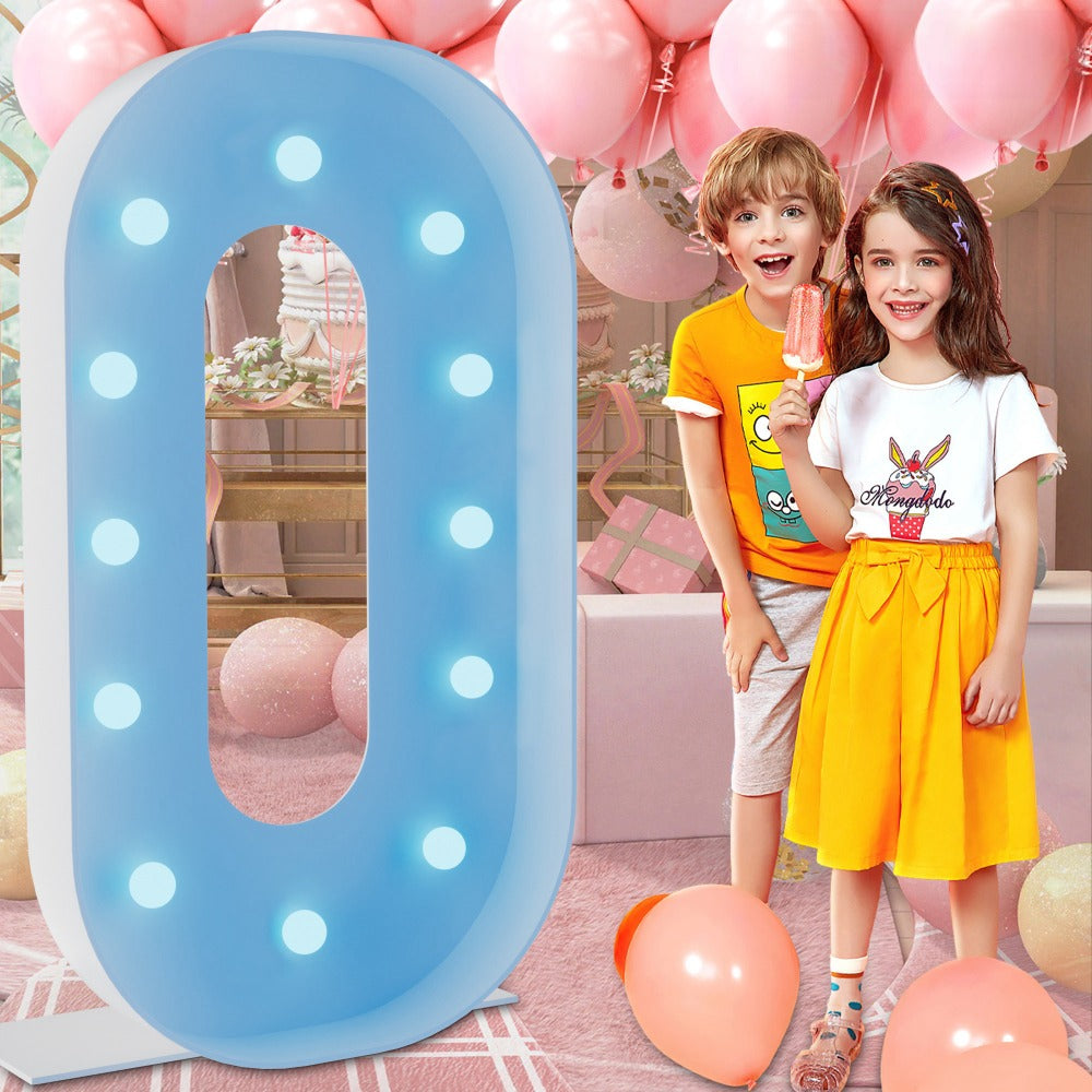 Marquee Number Lights 4 Feet Tall LED Light Up Numbers 0-9 20 for Birthday Party Anniversary Graduation Decoration 11 Colors 3 Flash Modes Foam Board String Lights Included