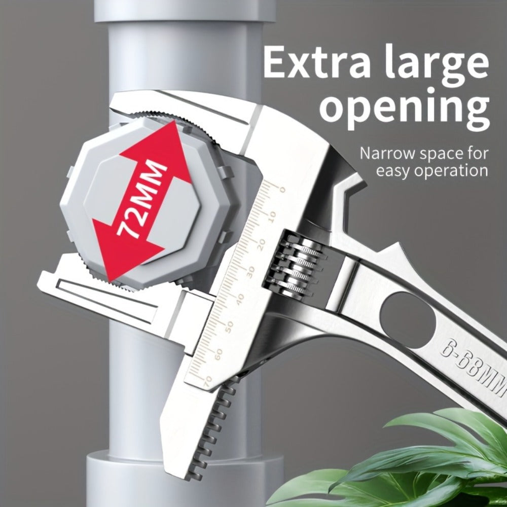 Bathroom Wrench Tool Multifunctional, Adjustable Double-Ended Open-End Wrench for Sink, Faucet, Water Pipe & Heating Repair, Space-Saving Plumbing Hand Tool for Home Bathroom Kitchen