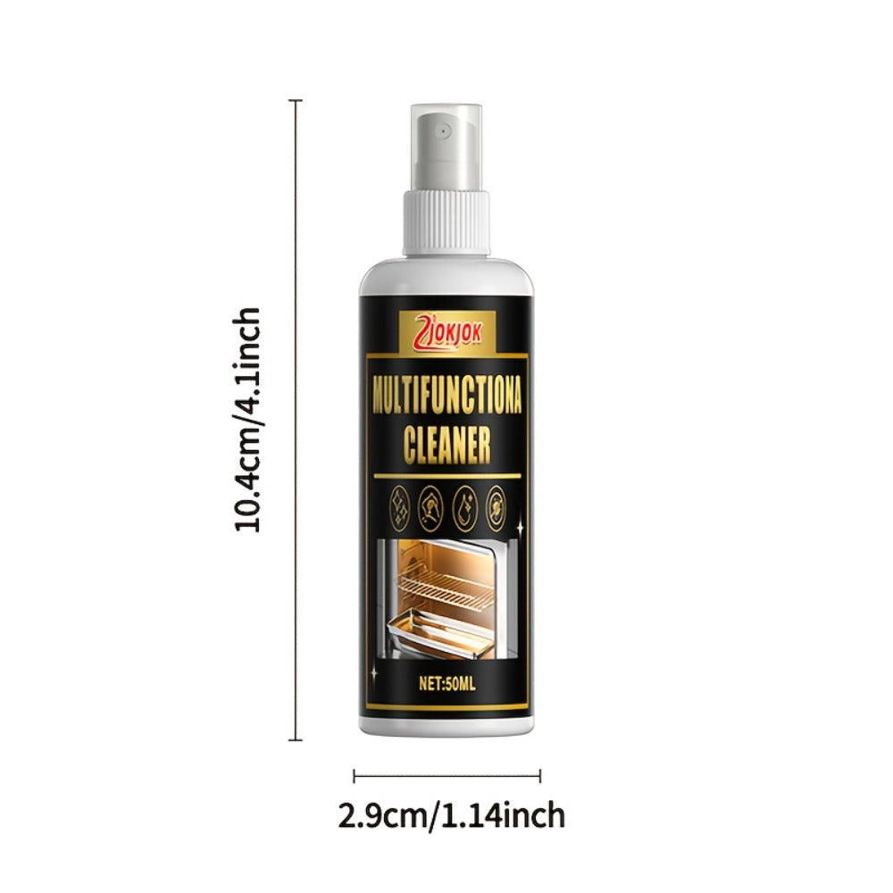 Calcium Carbonate Metal Cleaner Spray - Heavy Duty Oil Stain Remover for Stove Oven Cooktop, Polish & Restoration Formula with Sponge, 1.69oz