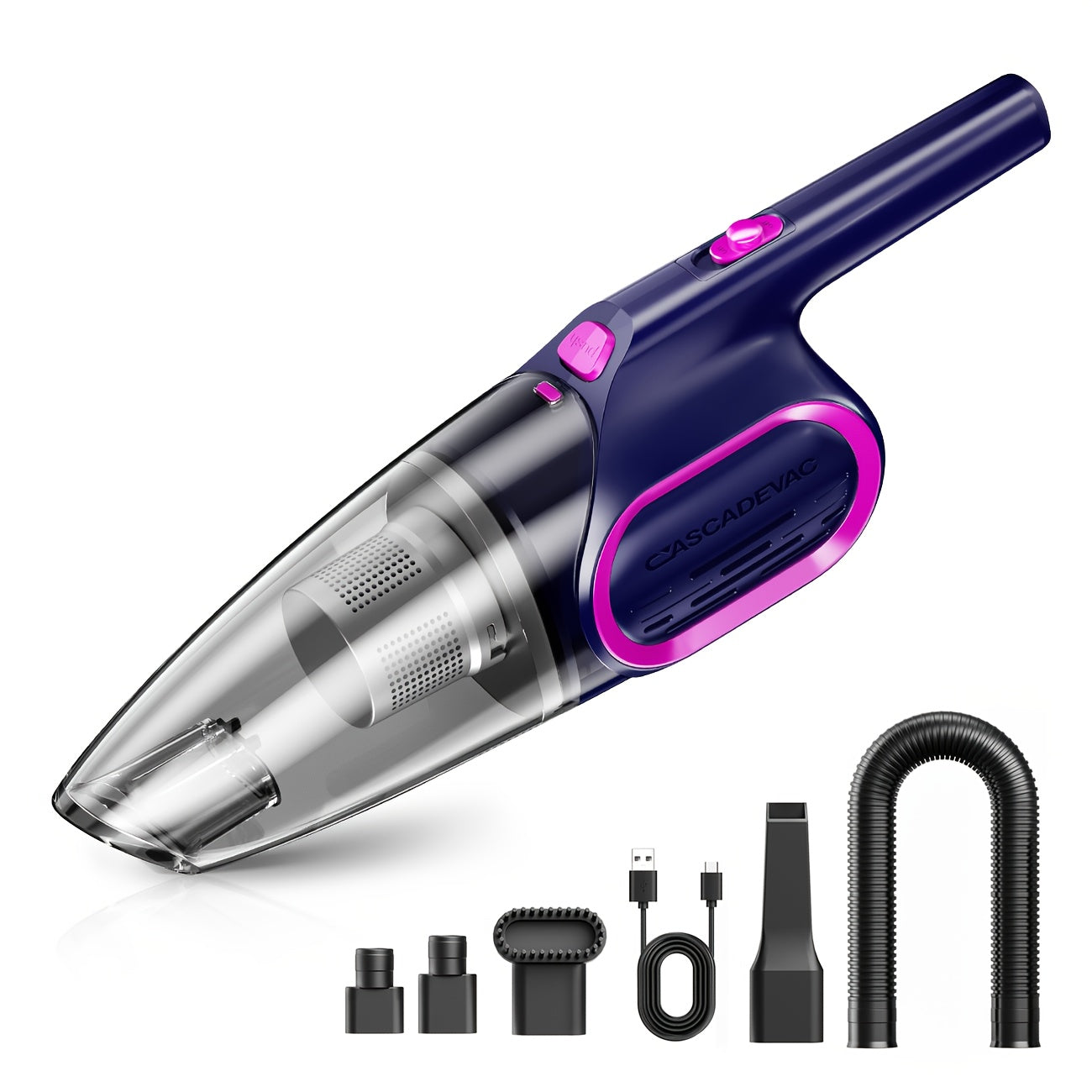 Handheld Vacuum Cleaner Cordless 6000PA Powerful Suction | Dual Filtration Low Noise Portable Mini Vacuum for Car Interior Pet Hair Kitchen Home Desk | Lightweight Compact Hand Vacuum | Multiple Colors