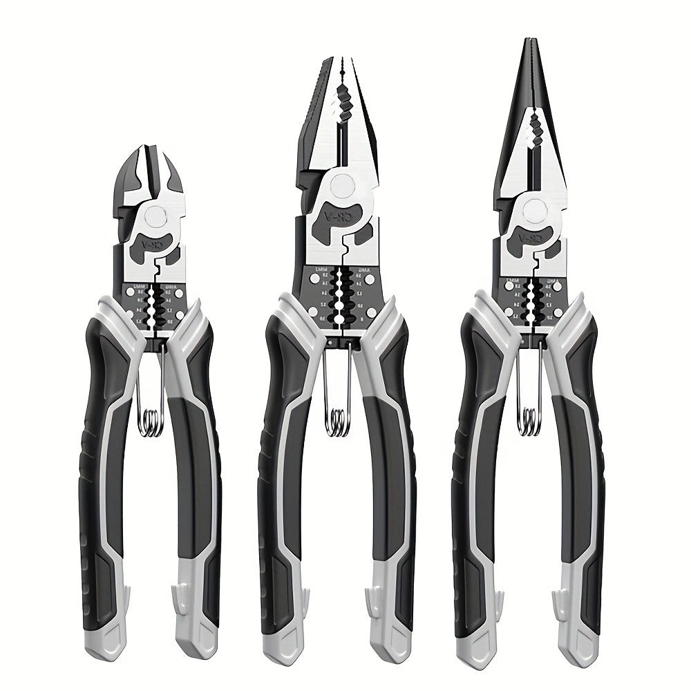 3pcs Pliers Set Diagonal Pliers Needle Nose Pliers Wire Cutter Multifunctional Electrician Hand Tools Heavy Duty Hardware Tool Kit