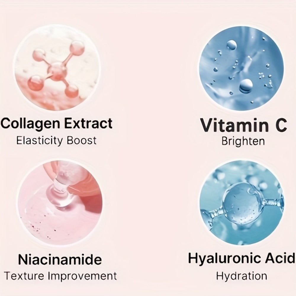 Collagen Night Mask Korean Skincare ¨C Gel Face Mask with Applicator Brush, Hydrolyzed Collagen, Niacinamide, Vitamin C & Hyaluronate for Hydration & Plumping, Paraben-Free, 80g (MOOYAM)