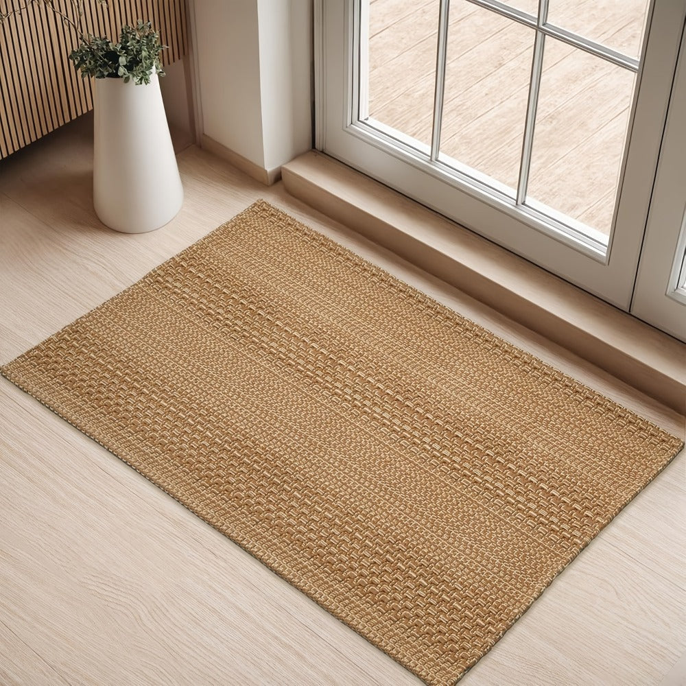 Washable Area Rug Non-Slip Rubber Backed Braided Woven Cotton Kitchen Mat Indoor Entryway Living Room Bedroom Floor Rug Multi-Size