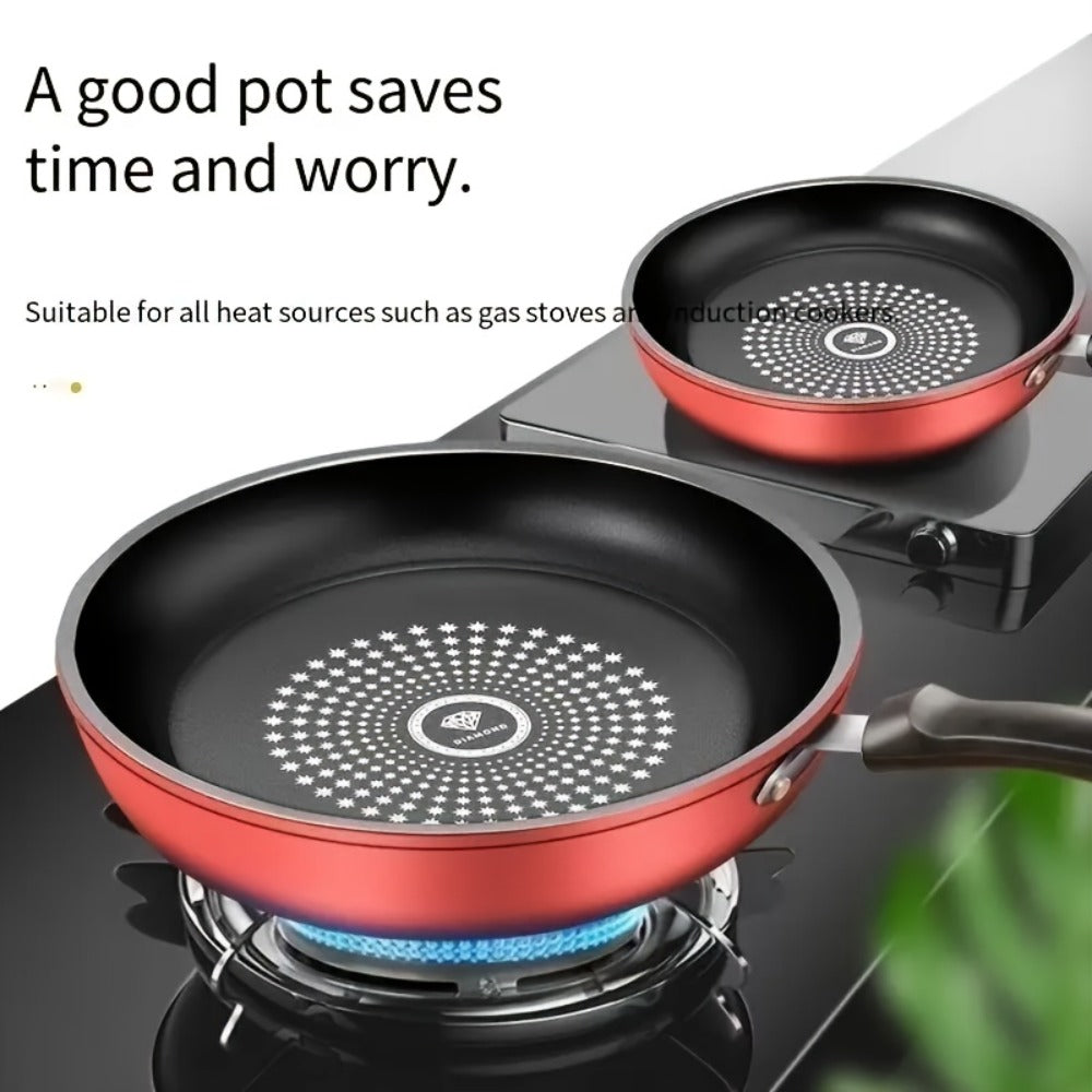 304 Stainless Steel Cookware Set with Golden Handles, 1/10/15pcs Deep Thick Soup Pot & Pan Set for Induction & Gas Stoves, Outdoor Camping & Kitchen Cooking, Pink, Silver & Orange