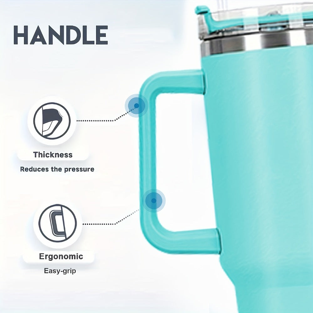 Water Bottle 40oz Stainless Steel with Lid and Straw - Leak Proof Insulated Cold Water Cup for Outdoor Sports Gym Hiking and Travel, Large Capacity Reusable Drink Bottle for Men and Women, Available in 6 Colors