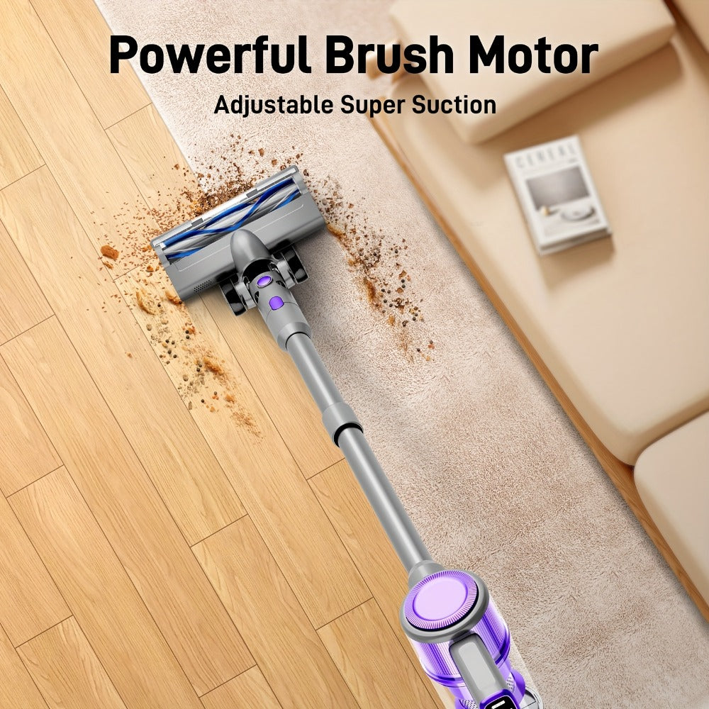 45KPA Cordless Stick Vacuum Cleaner 8-in-1 Rechargeable, Up to 45 Min Runtime Lightweight Handheld Vacuum for Carpet Pet Hair Hardwood Floor Home, Powerful Suction Multi-Attachment Floor Vacuum Cleaner