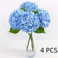 Real Touch Hydrangea Artificial Flowers 4/8pcs 21 Inch Full Latex Faux Hydrangea Stems for Wedding Table Centerpiece, Party Floral Arrangements, Home Vase Decor