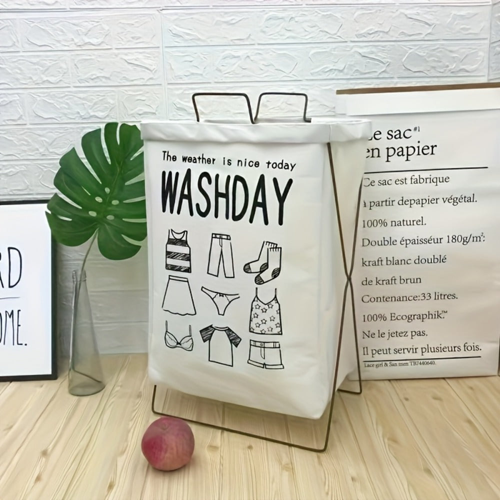 Rectangular Laundry Hamper Basket with Handles ¨C Large Multi-Component Clothes Storage Organizer for Home, College Dorm, Bathroom & Bedroom ¨C Stylish Functional Laundry Basket