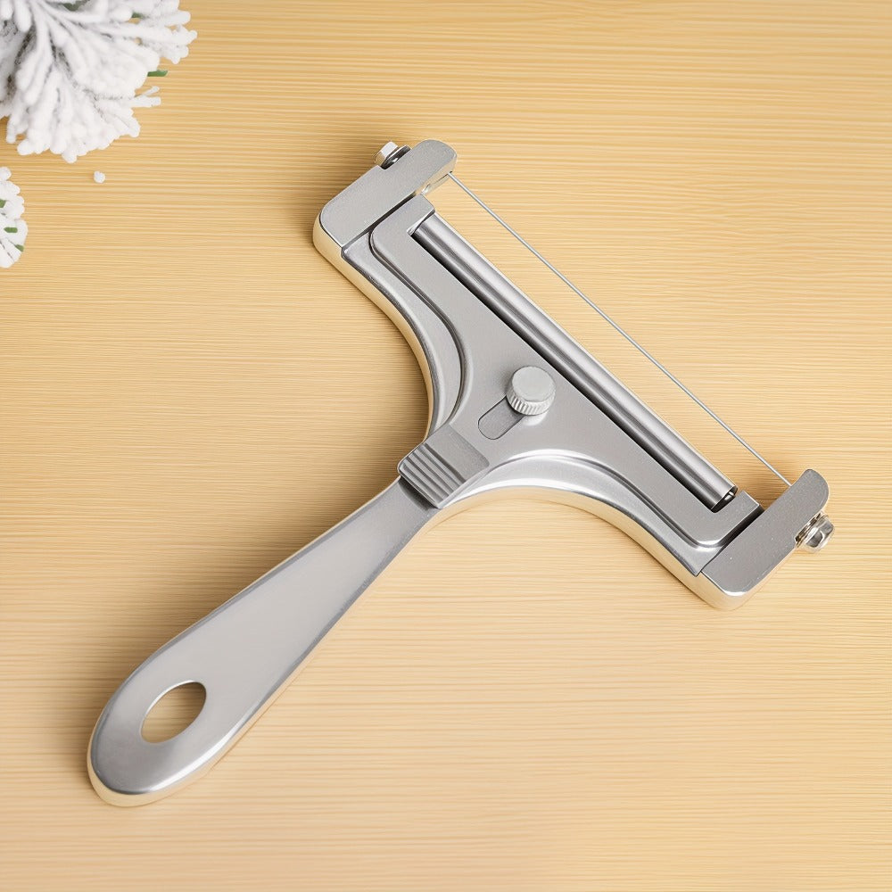 Cheese Slicer Adjustable Thickness 2-Pack, Stainless Steel Wire Cheese Cutter for Hard & Soft Cheese, Manual Kitchen Cheese Cutting Tool for Home Charcuterie Board Entertaining