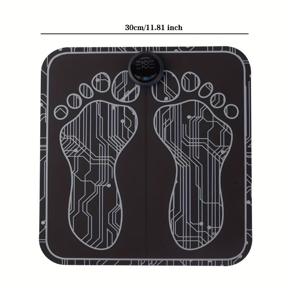 EMS Foot Massager Pad with TENS Therapy ¨C Portable Electric Foot Massage Machine, Reusable Pad, Multiple Mode Adjustment, Pain Relief for Plantar Fasciitis & Tired Feet