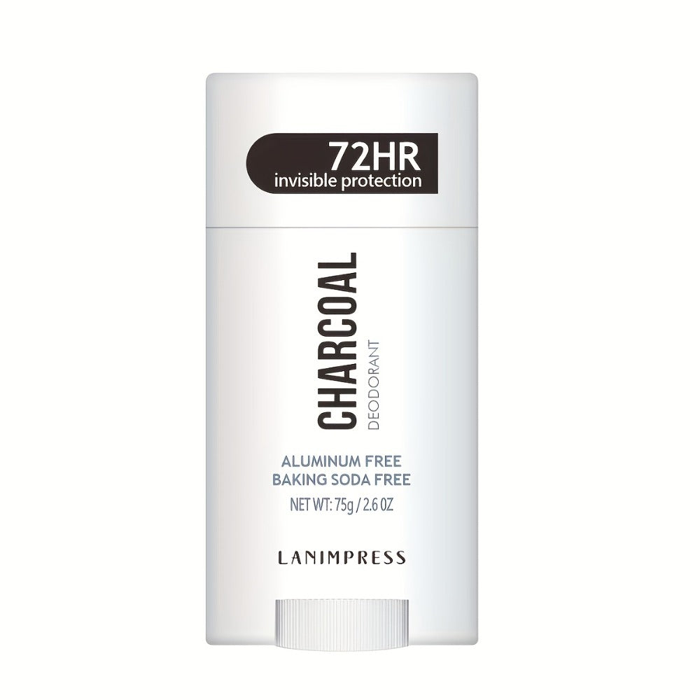 Natural Deodorant Stick Aluminum Free Baking Soda Free 72HR Invisible Protection with Witch Hazel Shea Butter Unisex Sandalwood Lavender Peach Charcoal 75g