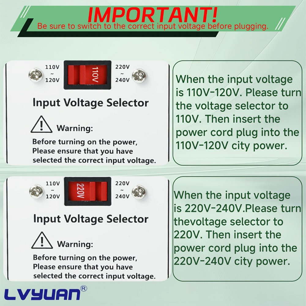 Heavy-Duty Voltage Converter Transformer 800W Continuous 5000W Peak - Step Up Step Down 110V to 220V, Aluminum Alloy Housing, Overload Indicator, Safety Protection, Black & White Options