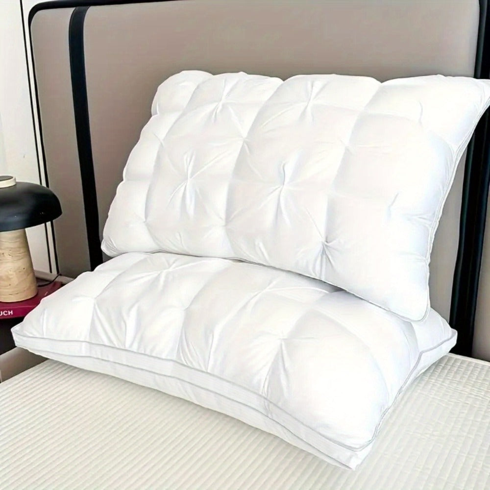 Hotel Quality Bed Pillows Ultra Soft Polyester Fill for Side Back Stomach Sleepers Machine Washable Luxury Sleep Pillow Set