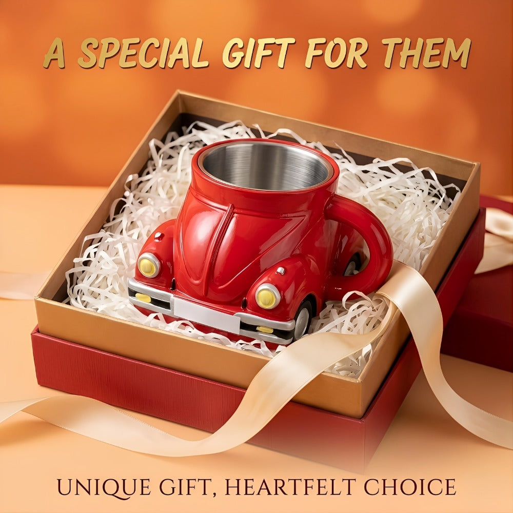 Sports Car Shape Coffee Mug ¨C Fun Novelty Car Shaped Drinking Cup Large Capacity ¨C Unique Tea Cup for Office & Home Decor ¨C Cool Birthday & Christmas Gift for Car Lovers ¨C 6 Colors