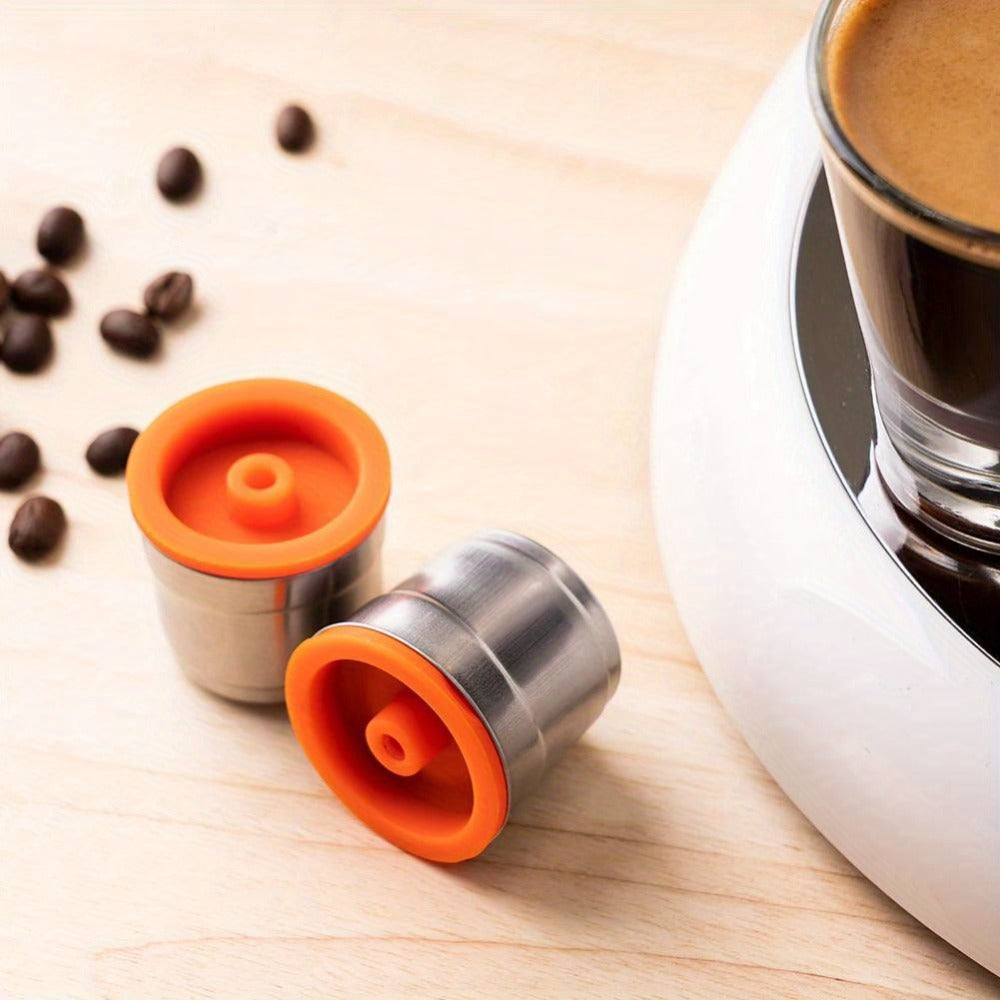 Reusable Coffee Filter Capsule for Illy Y3.2 & X7.1 Machines, Stainless Steel Refillable Coffee Pod Cup with Tamper, Eco-Friendly Reusable Espresso Capsule Accessory