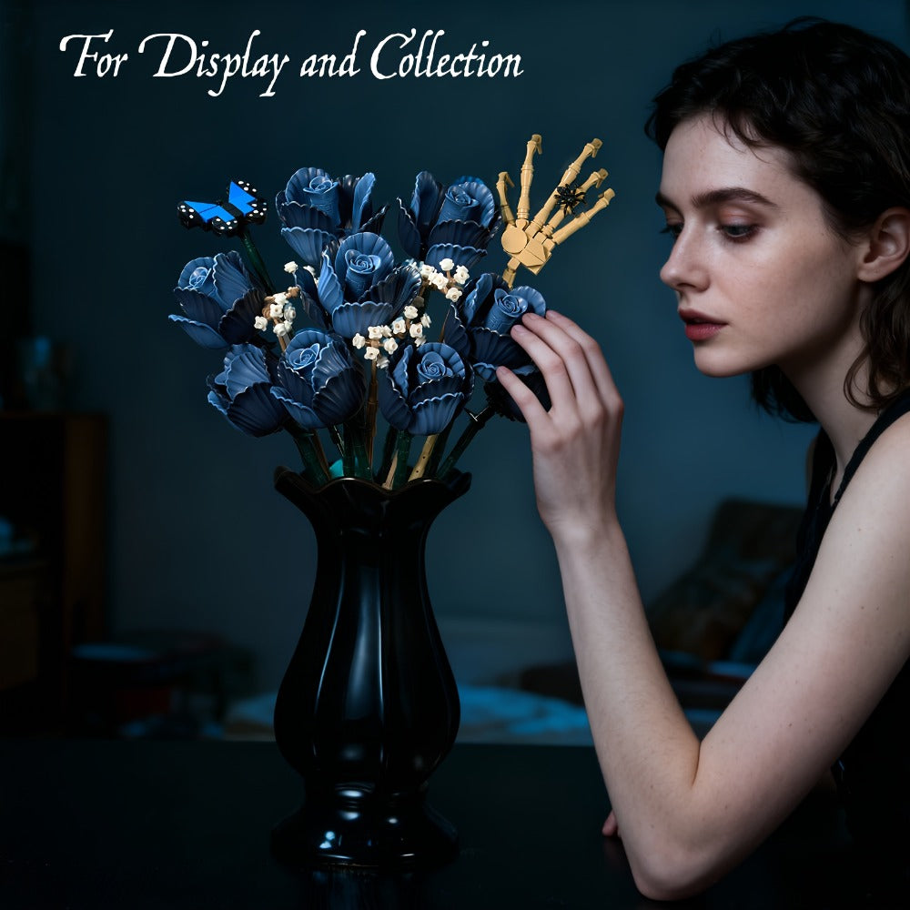 Gothic Skeleton Bouquet Gift Set ¨C Zombie Corpse Bride Floral Arrangement, Dark Aesthetic Home Decor for Women & Teens, Valentine's Day, Mother's Day & Easter Gothic Gift