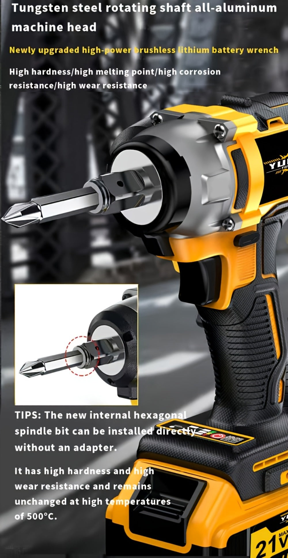 Cordless Impact Wrench Set with Charger Lithium-Ion Portable Electric Wrench Quick Charge for Home Automotive Repair Maintenance DIY Power Tool Kit