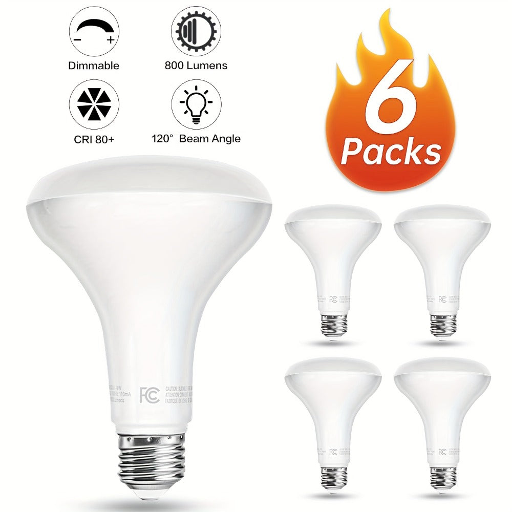 BR30 LED Flood Light Bulbs 12W 800 Lumens 5000K Daylight White Non-Dimmable ¨C 25000 Hour Lifespan E26 Base Recessed Lighting Bulbs for Indoor Ceiling Can Lights, 6 Pack 12 Pack 24 Pack