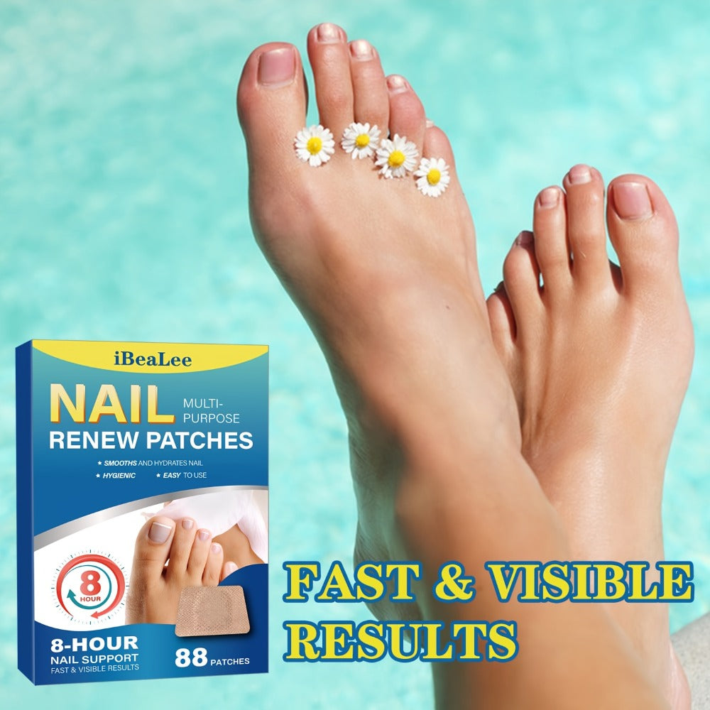 Nail Repair Patches 88Pcs ¨C Protective Nail Strengthening Stickers for Fragile, Thin, Cracked Toenails & Fingernails | Works for Men & Women, Easy Peel-and-Stick Nail Care Treatment