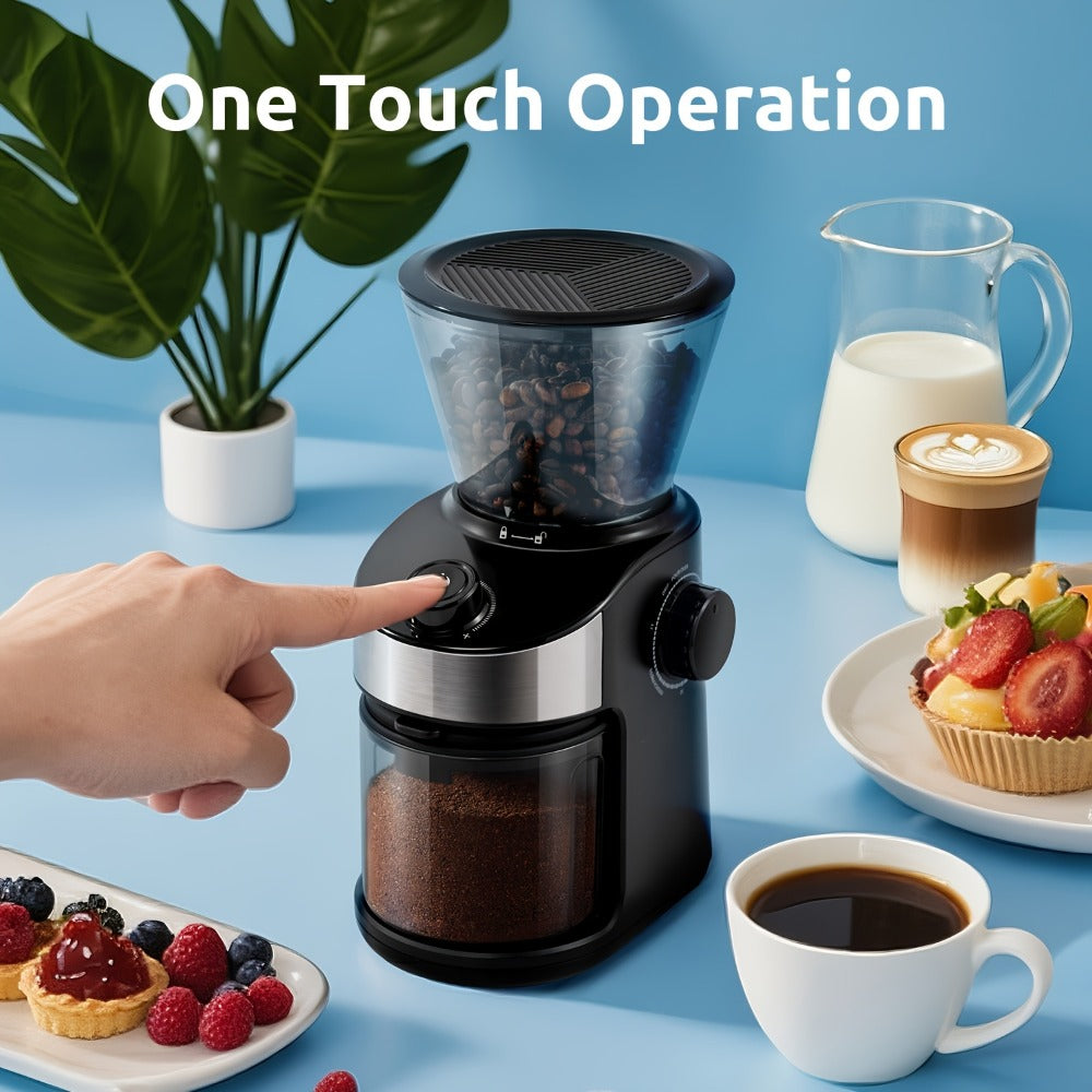 Burr Coffee Grinder Electric ¨C Automatic Coffee Bean Grinder with 40-Second Digital Timer, 25 Precise Grind Settings, Adjustable Burr Mill for Espresso, Drip, French Press & Pour Over ¨C Black