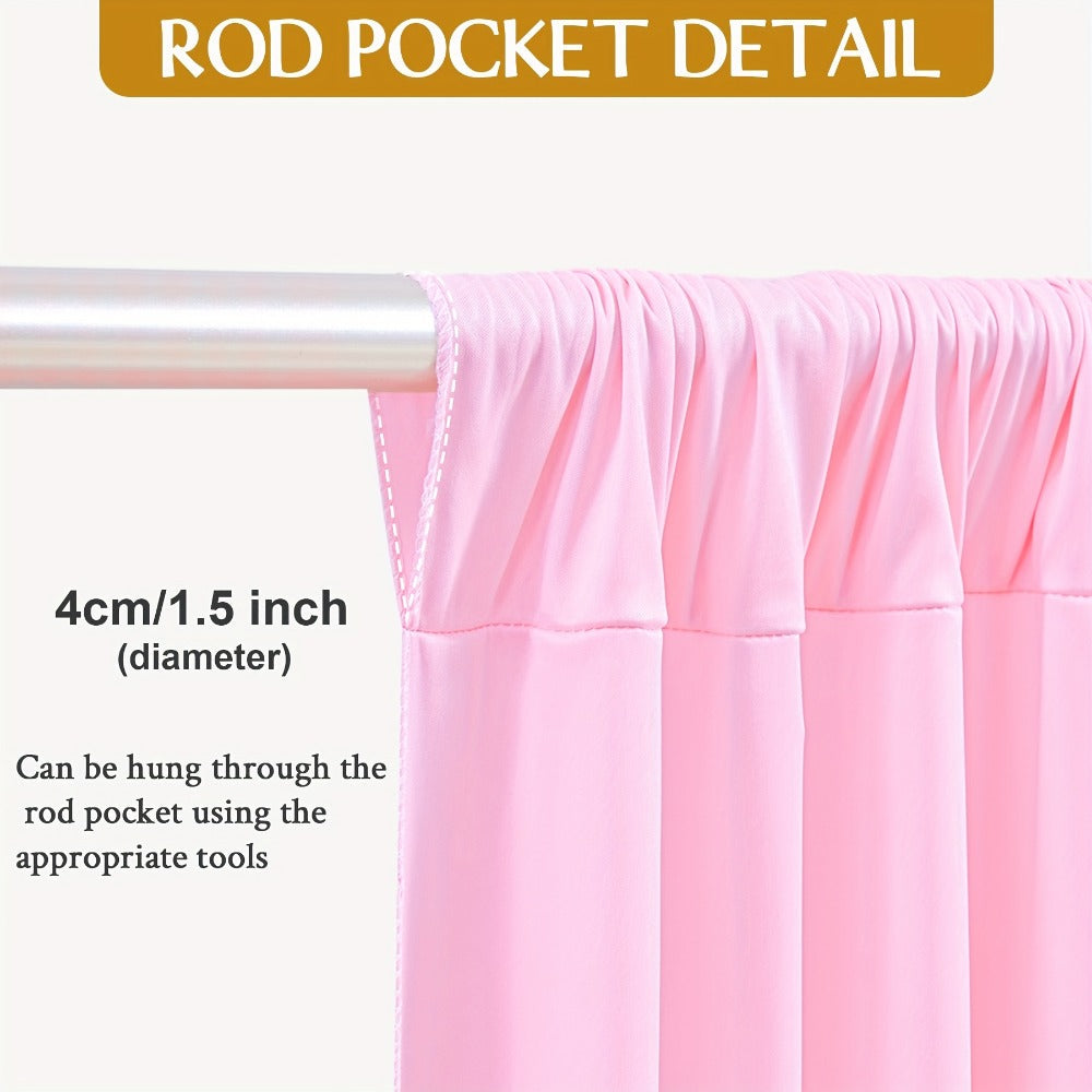 Blackout Backdrop Curtain 4 Pack 5x10 Ft - Heavyweight Nonwoven, Wrinkle-Resistant, Smooth Hanging for Wedding Birthday Baby Shower Party Photography Background Decoration