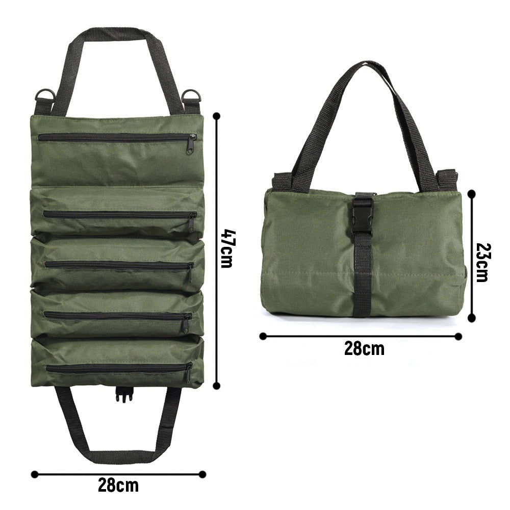 Collapsible Tool Bag Organizer for Hardware Storage | Foldable Tool Kit Bag for Carpentry Electricians Automotive Repairs Outdoor | Portable Buggy Bag Easy Transport