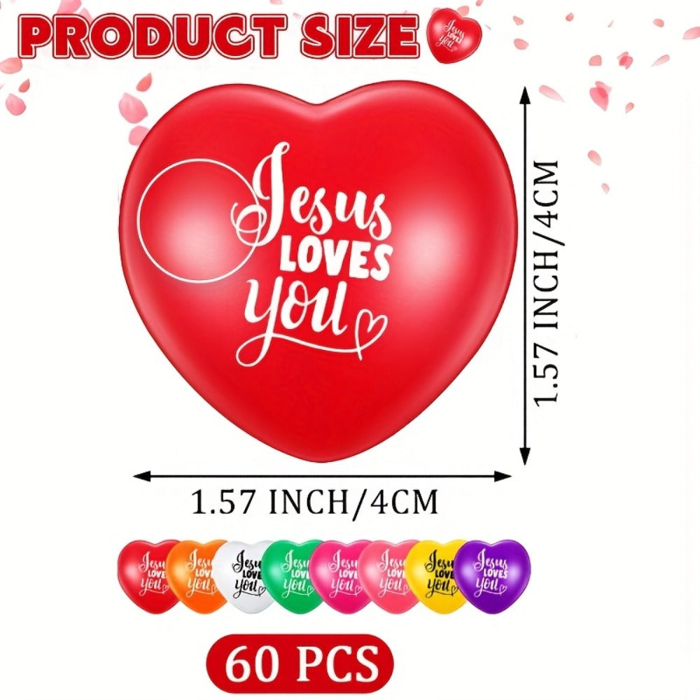 Party Favor Balls Bulk 60 Pack 1.57 Inch Mixed Color Love Message Balls for First Communion Baptism Christmas Valentine New Year Religious Party Gifts and Event Decorations
