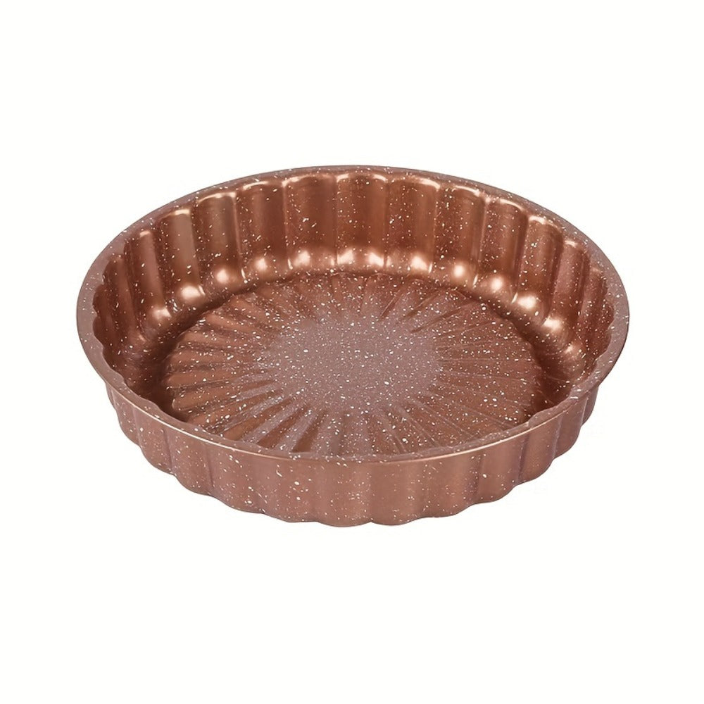 Round Non-Stick Cake Mold Baking Pan Carbon Steel Easy Release Home Baking Tool for Layer Cakes Cheesecake Sponge Chiffon Birthday Cake Golden Deep Gray
