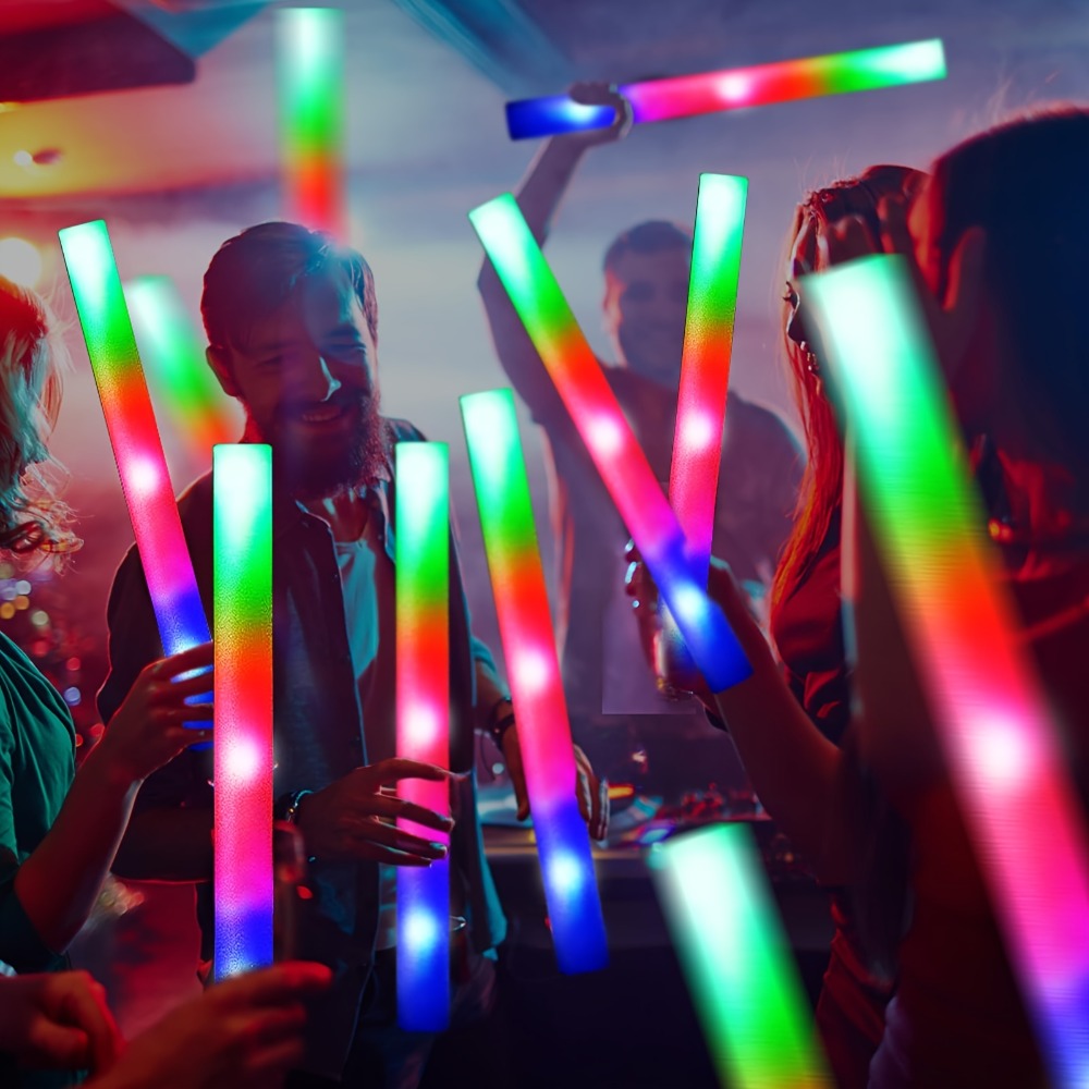 LED Glow Sticks Party Set ¨C Foam Glow Sticks with 3 Light Modes, Glow Glasses, Headbands & Finger Lights for Rave, Wedding, Birthday, Concert, Halloween, Christmas & New Year Party Supplies, 11/36/52pcs