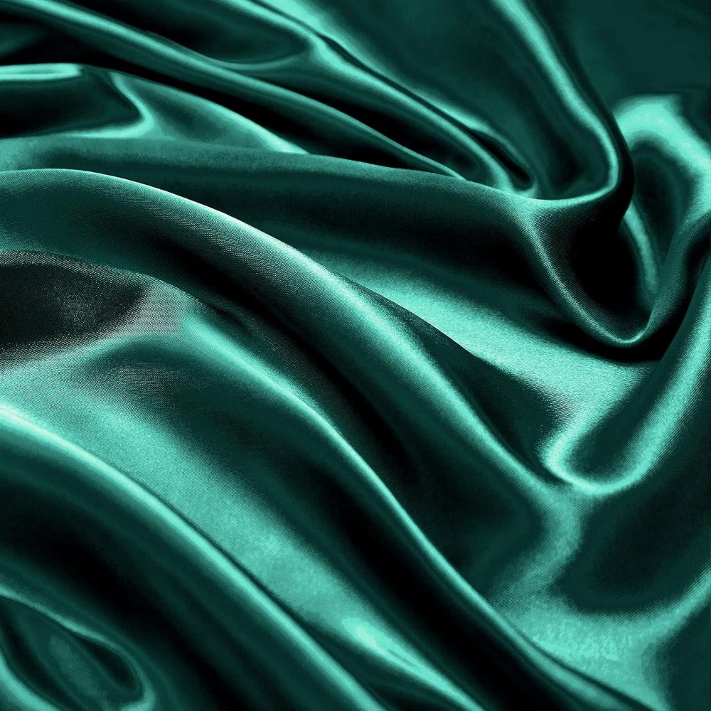 Satin Bed Sheet Set 4 Pcs ¨C Luxury Silky Smooth Hotel-Quality Bedding, Wrinkle-Free Deep Pocket Fitted Sheet, All-Season Elegant Satin Sheets ¨C Twin, Full, Queen & King, Multiple Colors