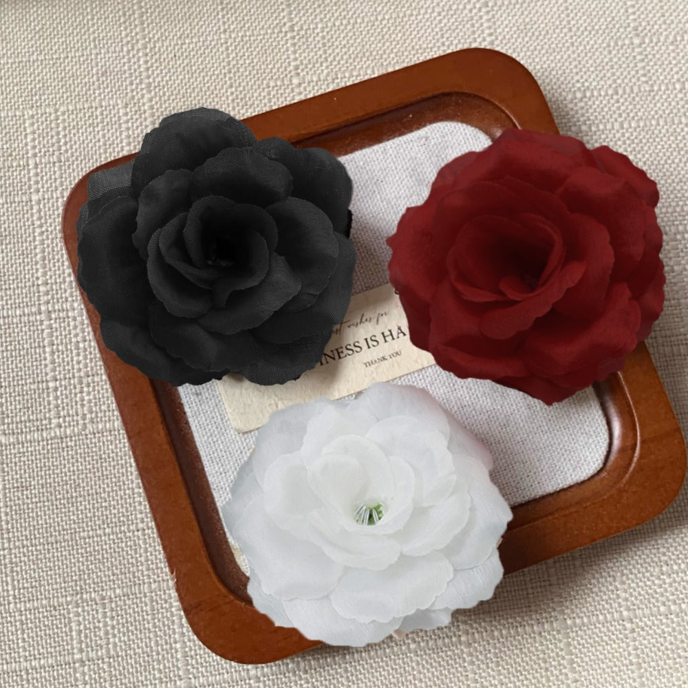 Artificial Roses with Stems 50pcs Silk Fake Flowers | 3 Inch Flower Head 6 Inch Stem Detachable DIY | Wedding Valentine's Day Home Decor Bouquet Arrangement in 6 Colors