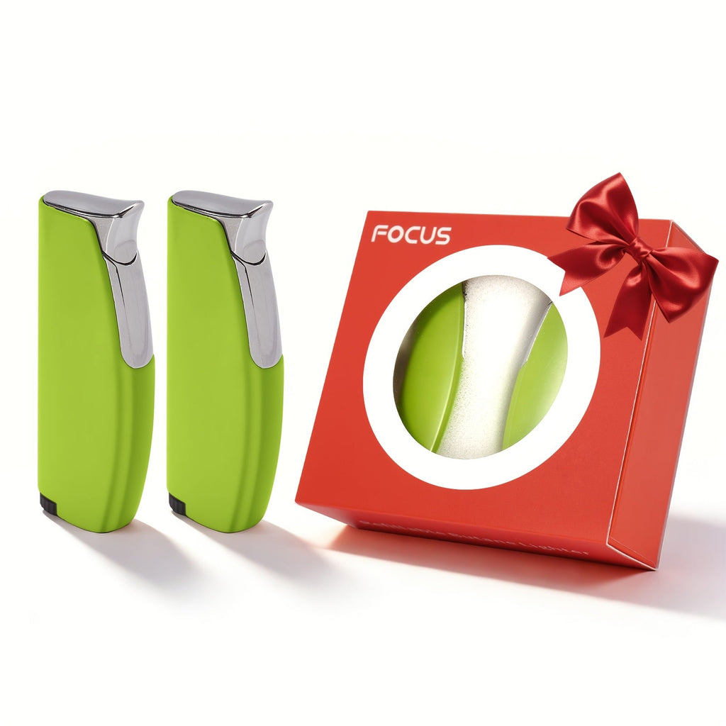 Windproof Lighter 2-Pack ¨C Slim Portable Pocket Lighter with Mirror Finish, Refillable Butane Flame, Fashionable Gift for Men & Women, Available in 8 Colors (Red, Black, White, Silver, Pink, Blue, Yellow, Green)