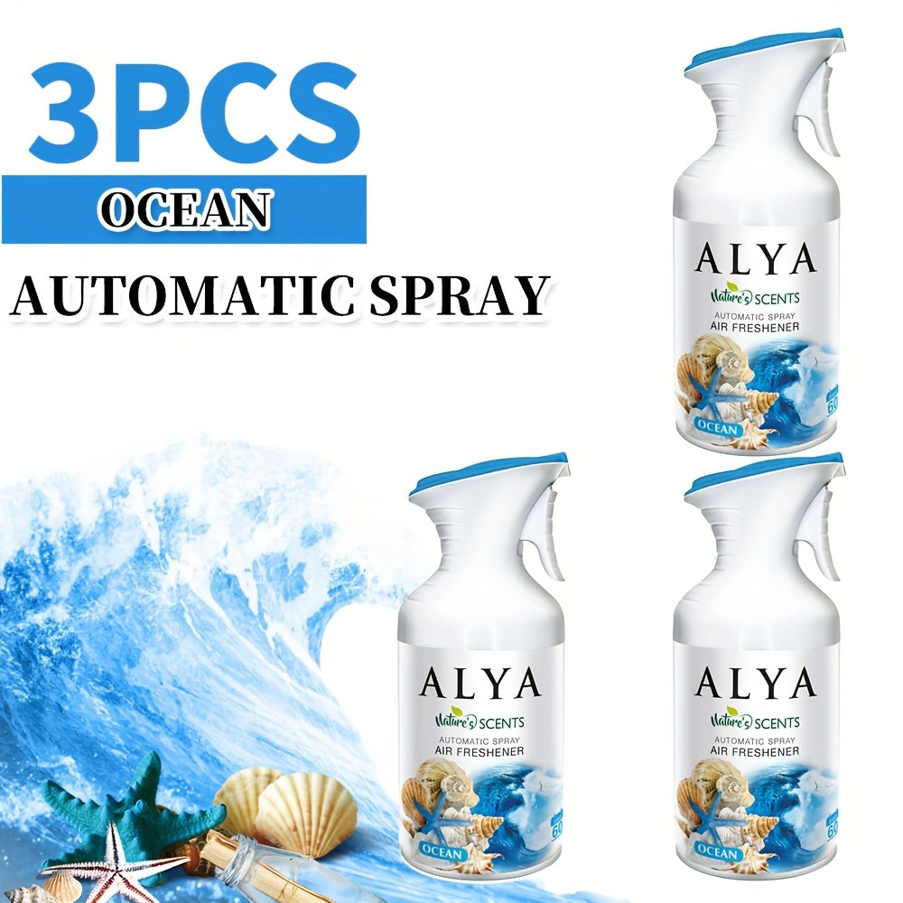 Air Freshener Spray 8.45 oz Aromatherapy Room Spray 1pc or 3pc - 6 Scents Lavender, Vanilla, Cool Linen, Ocean, Mixed Berries & Magnolia, Odor Eliminator for Home, Car, Office, Bathroom, Fabric & Closet