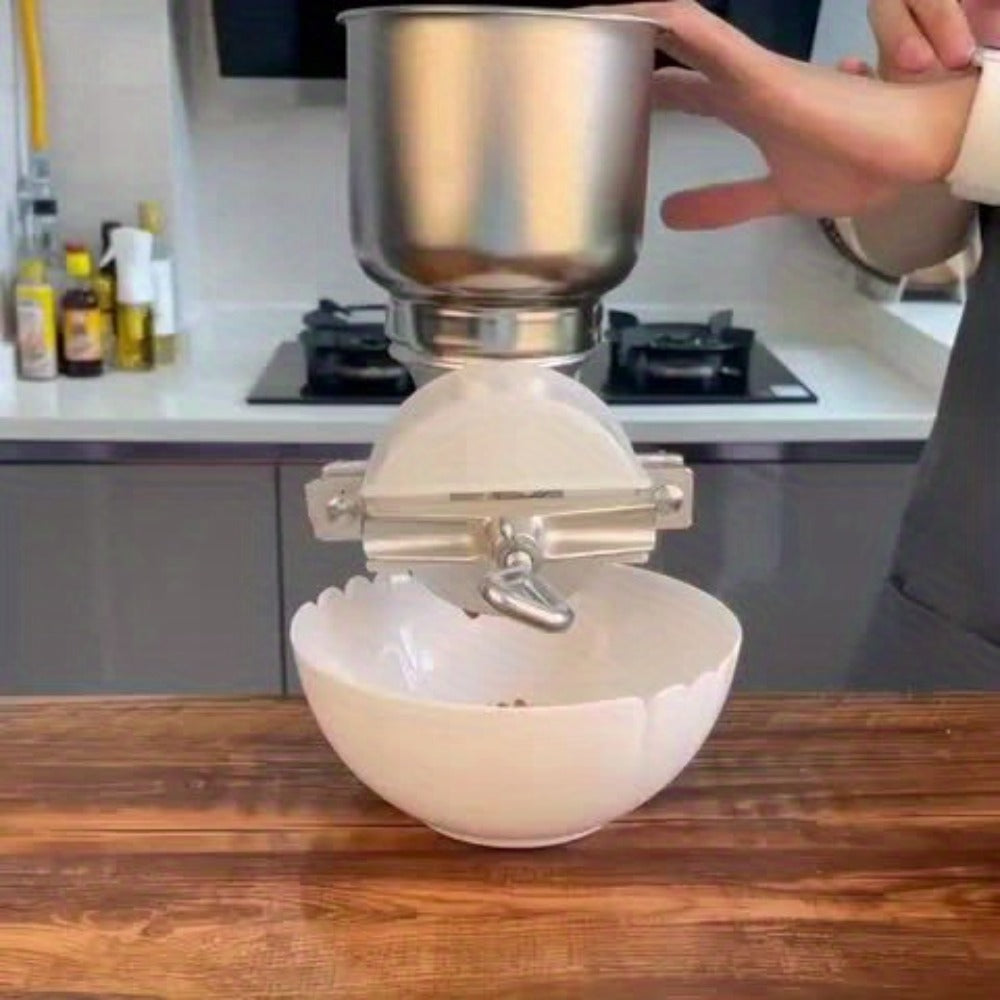 Cast Iron Grain Mill Manual Grain Grinder | Heavy Duty Hand Crank Food Mill | High Hopper with Clamp & Shield | Grinds Nuts Flour Corn Wheat Coffee | Kitchen Manual Grinder