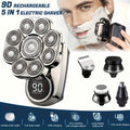 9D Electric Head Shaver for Bald Men ¨C 5-in-1 Cordless Rechargeable Bald Head Razor & Grooming Kit for Home and Travel