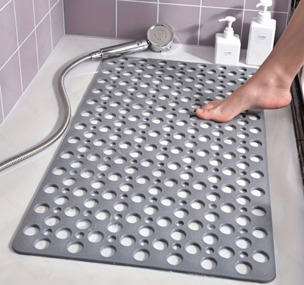 Non-Slip Bath Mat for Bathtub Shower with Suction Cups Extra Soft TPE Bathtub Mat Machine Washable Fast Draining Large 30x17 Inch Bathroom Mat for Tub