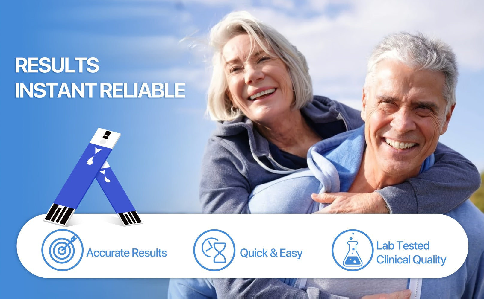 Blood Sugar Test Strips 100 Count Compatible with G-425-1 G-425-2 G-425-3 Glucose Meter Strips for Diabetic Blood Glucose Monitoring 1 Box