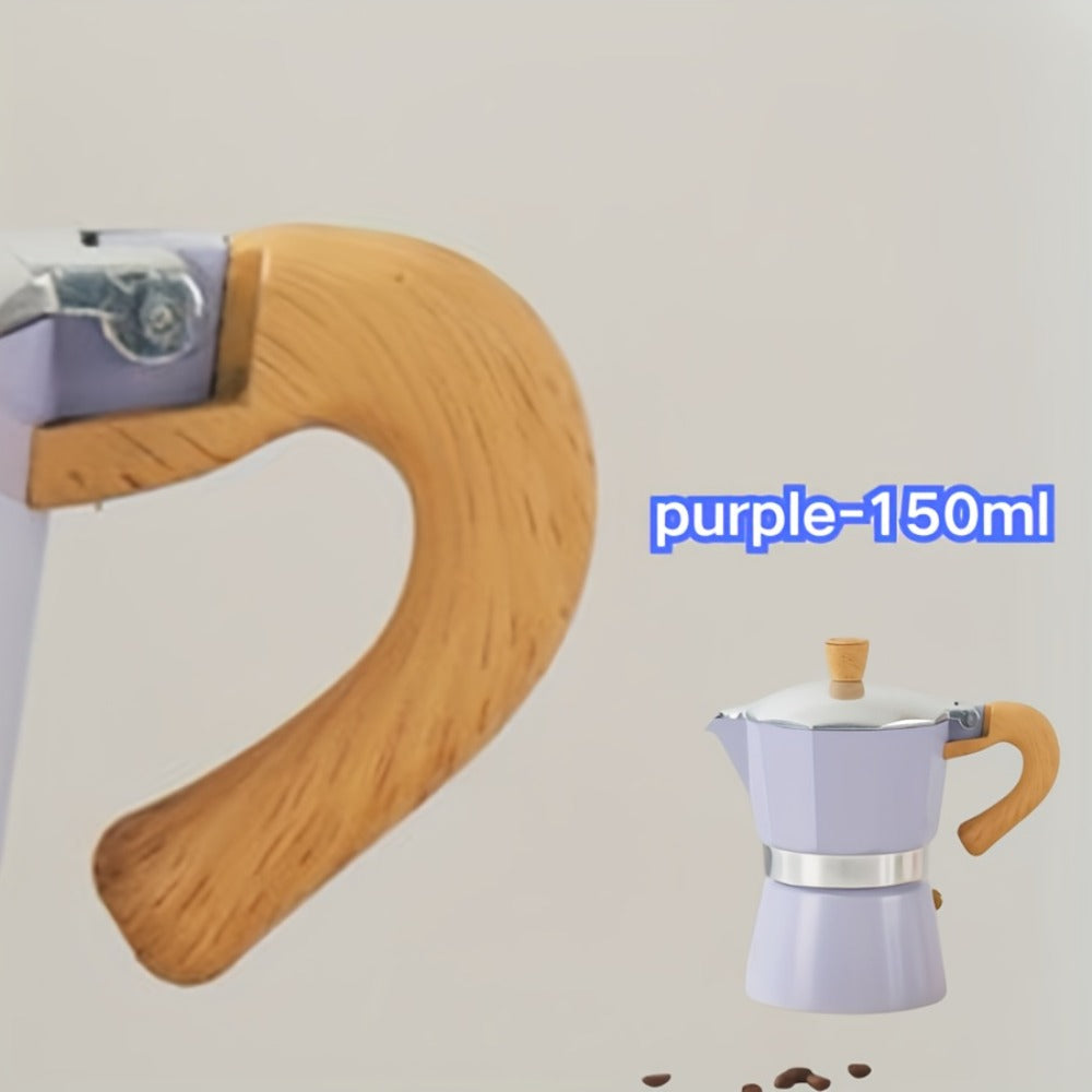Moka Pot Stovetop Espresso Maker 150ml Classic Aluminum Italian Coffee Pot for Home Brewing Camping Cuban Cafe Style Easy to Use and Clean Multiple Colors Available