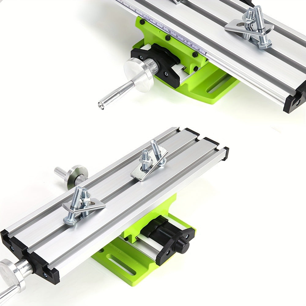 Cross Slide Table BG-6300 Compound Milling Drilling Worktable X-Y Axis Adjustable Bench Drill Press Work Table for Mini Drill Machine