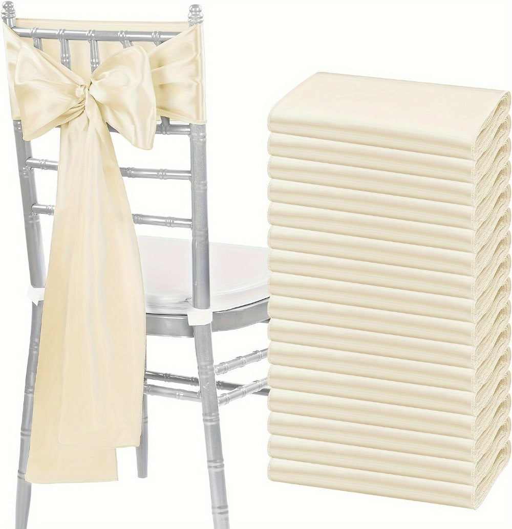 100pcs Satin Chair Sashes Bows for Wedding Banquet Party Event Decoration ¨C 13 Colors, 18¡Á275cm