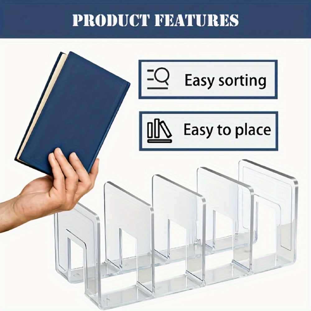 Purse Organizer for Closet 4-Pack ¨C Clear Plastic Bag Storage Divider Shelf, Handbag Holder for Wardrobe, Bedroom, Dormitory, Holds 8¨C16 Bags
