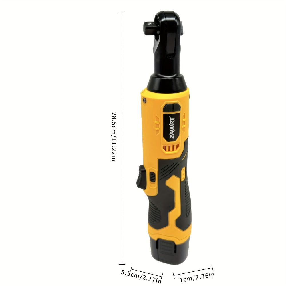 Cordless Electric Ratchet Wrench Set 12V - 45Nm High Torque 3/8¡± Rechargeable Ratchet Wrench with Battery, Charger & Toolbox for Automotive Repair, Angle Frame Installation & Home Improvement (4 Colors)